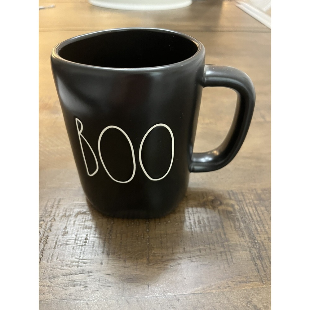 Rae Dunn Halloween Boo Mug Matte Black